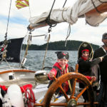 Two Young Pirates and their Dad Taking Over the Jolly Breeze on a Whale Watching Excursion, Saint Andrews, New Brunswick