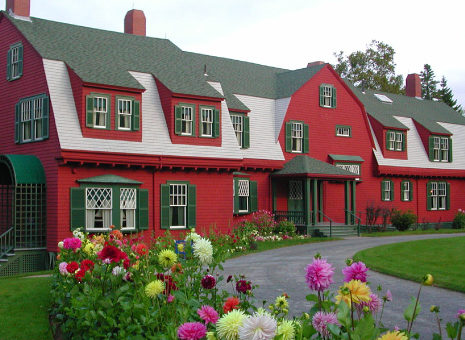 The Red and Green Colouration of the Roosevelts House a Popular Saint Andrews Sighting, New Brunswick
