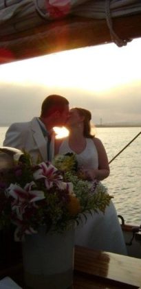 A Picturesque Wedding Sunset Aboard the Jolly Breeze Ship, Saint Andrews, New Brunswick